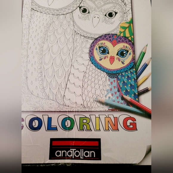 NEW Anatolian Owls Coloring Jigsaw Puzzle Still Wrapped - Picture 3 of 7